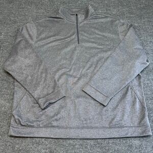 PGA TOUR Men's 3XLT Gray 1/4 Zip Performance Pullover Golf Athletic Top